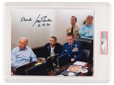 Lot #43 Joe Biden Signed Photograph - Situation Room During the Osama bin Laden Raid - Image 1