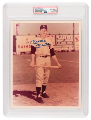 Lot #910 Mickey Mantle Signed Photograph