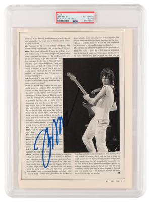 Lot #626 Jeff Beck Signed Magazine Page - Image 1