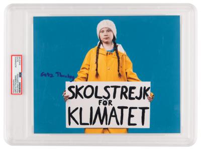 Lot #334 Greta Thunberg Signed Photograph