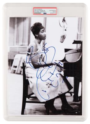 Lot #642 Aretha Franklin Signed Photograph