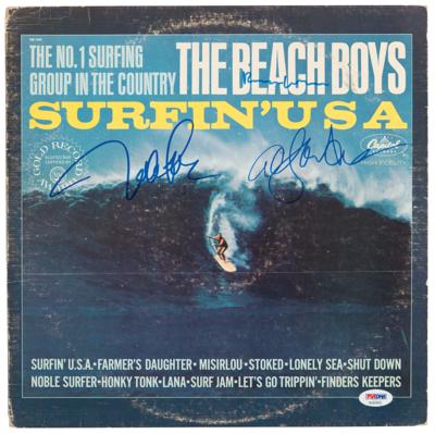 Lot #622 The Beach Boys Signed Album - Surfin' USA - Image 1