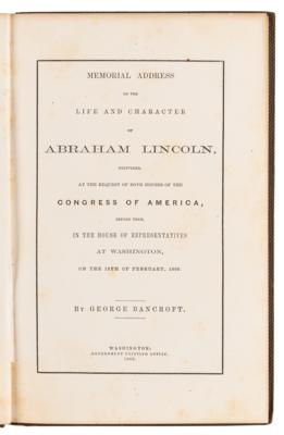 Lot #93 Abraham Lincoln: Memorial Address by George Bancroft - Image 2