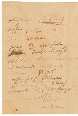 Lot #541 Ludwig van Beethoven Autograph Letter Signed to the Brother-in-Law of Pianist Marie Pachler - Image 3