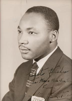 Lot #174 Martin Luther King, Jr. Rare Signed