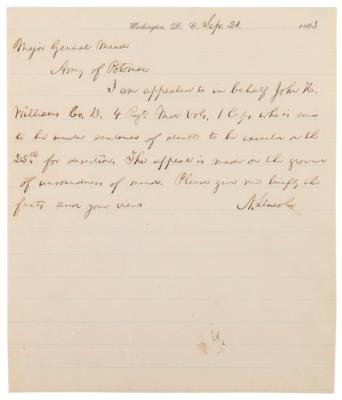 Lot #13 Abraham Lincoln Civil War-Dated Autograph