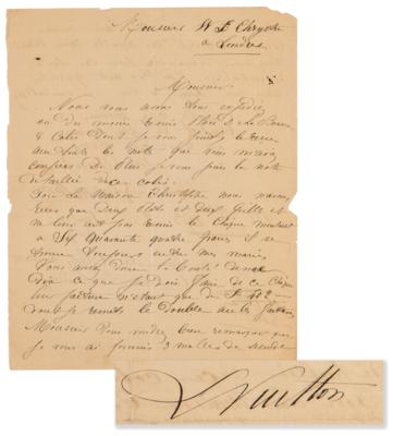 Lot #181 Louis Vuitton Autograph Letter Signed to