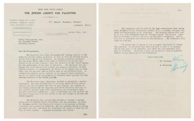 Lot #160 Chaim Weizmann Archive with (5) Signed Letters on Palestine, Israel, and World War II: “I am overcome by the terrible feeling that so far as the Jews are concerned, the Hitlerites have won the war” - Image 2