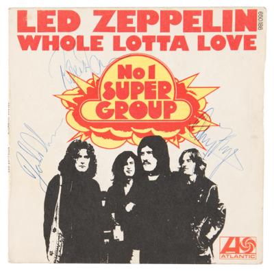 Lot #553 Led Zeppelin Signed 45 RPM Single Record