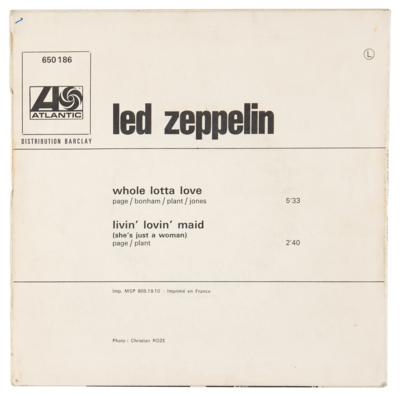 Lot #553 Led Zeppelin Signed 45 RPM Single Record - 'Whole Lotta Love' - Image 2