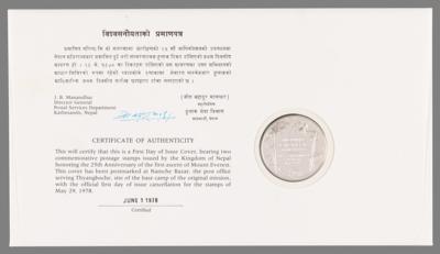 Lot #253 Edmund Hillary and Tenzing Norgay Signed Commemorative Cover - Image 2