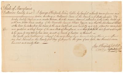 Lot #214 Samuel Chase Document Signed as Chief Judge of Maryland - Image 2