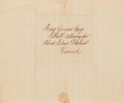 Lot #132 William Ellery Autograph Letter Signed - Image 3