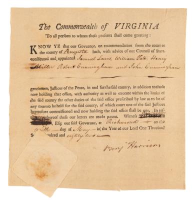 Lot #247 Benjamin Harrison V War-Dated Document Signed - Image 1