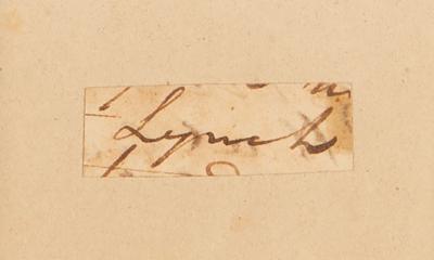 Lot #141 Thomas Lynch, Jr. Signature - One of the