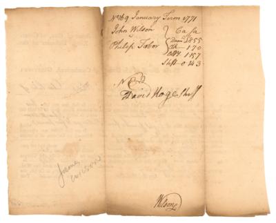 Lot #346 James Wilson Document Signed - Image 1