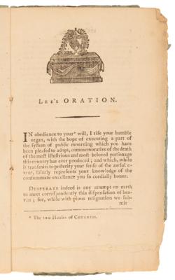 Lot #124 George Washington: Funeral Oration by Maj. Gen. Henry Lee - "First in war—first in peace—and first in the hearts of his countrymen" - Image 2