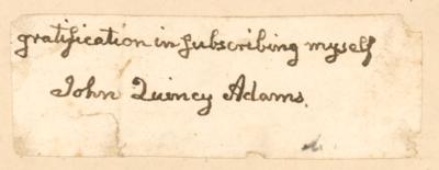 Lot #41 John Quincy Adams Signature - Image 1