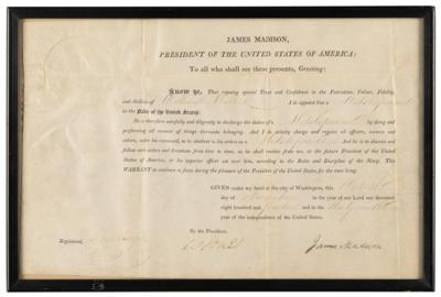 Lot #5 James Madison Document Signed as President - Image 2