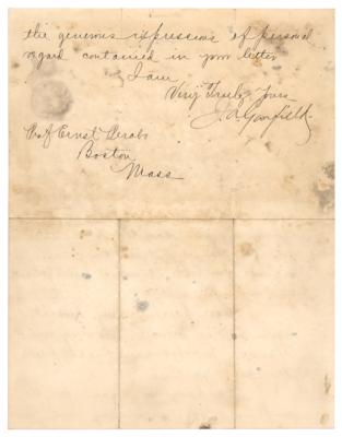 Lot #19 James A. Garfield Letter Signed as President-Elect - Image 2