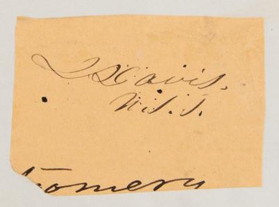 Lot #382 Jefferson Davis Signature as a Mississippi Senator - Image 1