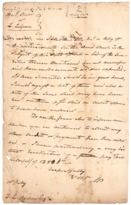 Lot #209 Aaron Burr Autograph Document Signed