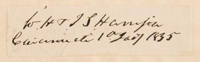 Lot #9 William Henry Harrison Signature