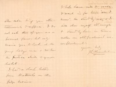 Lot #351 Joshua Lawrence Chamberlain (3) Autograph Letters Signed - Image 3