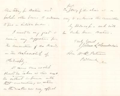 Lot #351 Joshua Lawrence Chamberlain (3) Autograph Letters Signed - Image 5