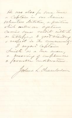 Lot #351 Joshua Lawrence Chamberlain (3) Autograph Letters Signed - Image 7