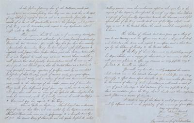 Lot #396 Matthew C. Perry Letter Signed Aboard the USS Mississippi, Dating to His Japanese Expedition - Image 2