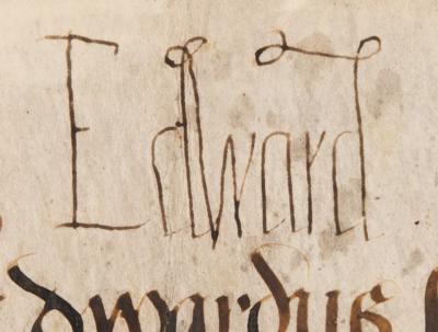 Lot #165 Exceedingly rare autograph of Edward VI,