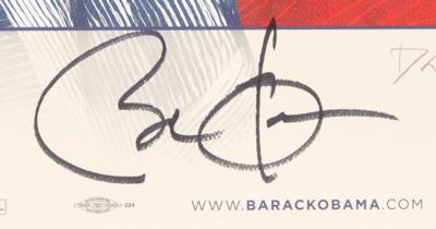 Lot #36 Barack Obama Signed 2008 Campaign 'Yes We Can' Lithograph by Antar Dayal - Image 2