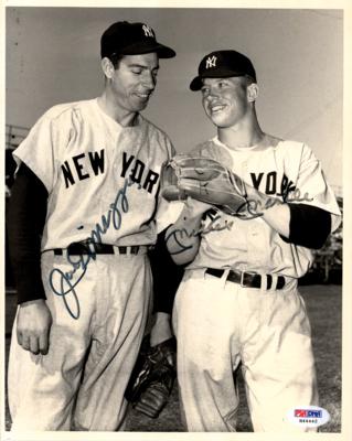 Lot #911 Mickey Mantle and Joe DiMaggio Signed