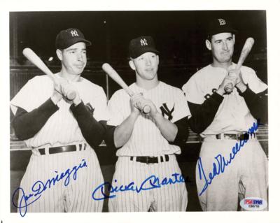 Lot #912 Mickey Mantle, Ted Williams, and Joe