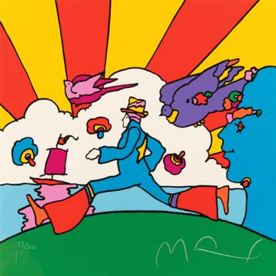 Lot #486 Peter Max (2) Original Mixed Media Drawings and (4) Limited Edition 'Retrospective Suite I' (4) Serigraphs - Numbered 73/300 - Image 3