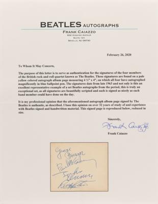 Lot #546 Beatles Signatures (c. 1963) - Superlative Examples - Image 5