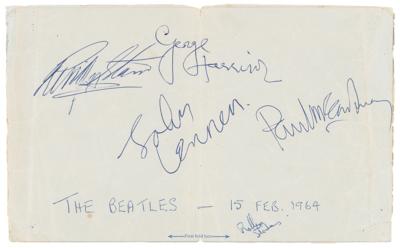 Lot #547 Beatles Signatures - Signed at 1964 Ed