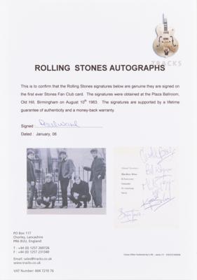 Lot #560 Rolling Stones Signed Fan Club Promo Card (c. 1963) - Image 8