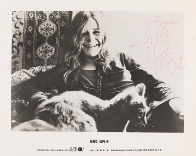Lot #552 Janis Joplin Rare Signed Photograph -