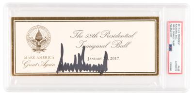 Lot #38 Donald Trump Signed Inaugural Ball Ticket - Image 1