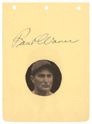 Lot #930 Paul Waner Signature - Image 1