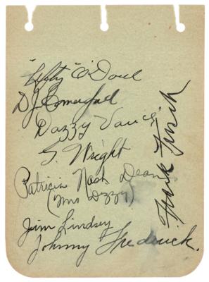 Lot #928 Dazzy Vance, Frank Frisch, and Lefty O'Doul Signatures - Image 1