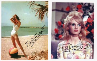 Lot #751 Brigitte Bardot (2) Signed Photographs