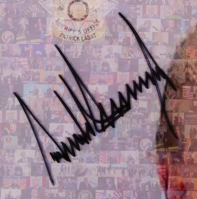 Lot #40 Donald Trump Signed 'Mug Shot' Oversized Plexiglas Print - Image 2