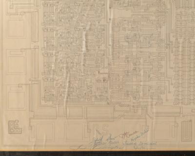 Lot #4245 Original Hand-Drawn Oversized Blueprint for the Intel 1205 Chip - Designed for Disney World Vending Machines - Image 4