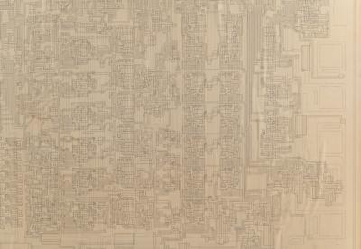 Lot #4245 Original Hand-Drawn Oversized Blueprint for the Intel 1205 Chip - Designed for Disney World Vending Machines - Image 5