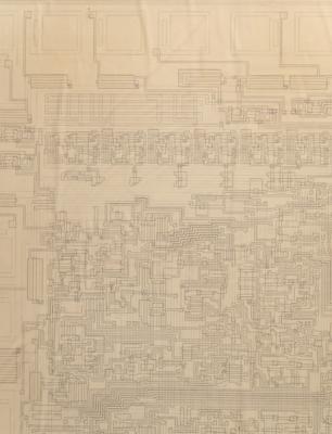 Lot #4245 Original Hand-Drawn Oversized Blueprint for the Intel 1205 Chip - Designed for Disney World Vending Machines - Image 6