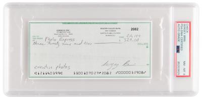 Lot #4240 Google: Sergey Brin Signed Check for
