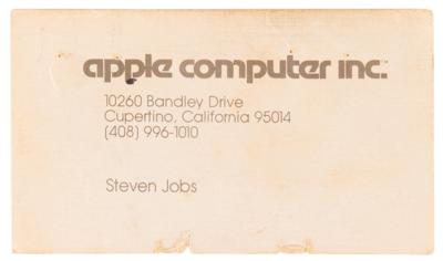 Lot #4008 Steve Jobs Apple Business Card (c. 1980)